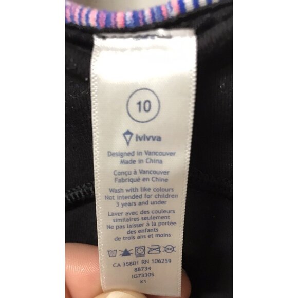 Ivivva By Lululemon Shorts Reversible Black Size 10 Girls 4” Inseam - Picture 7 of 7